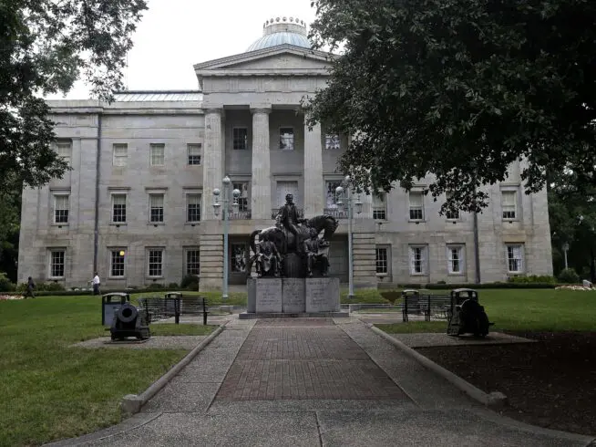 The North Carolina State Capitol in Raleigh, North Carolina, on July 24, 2013.